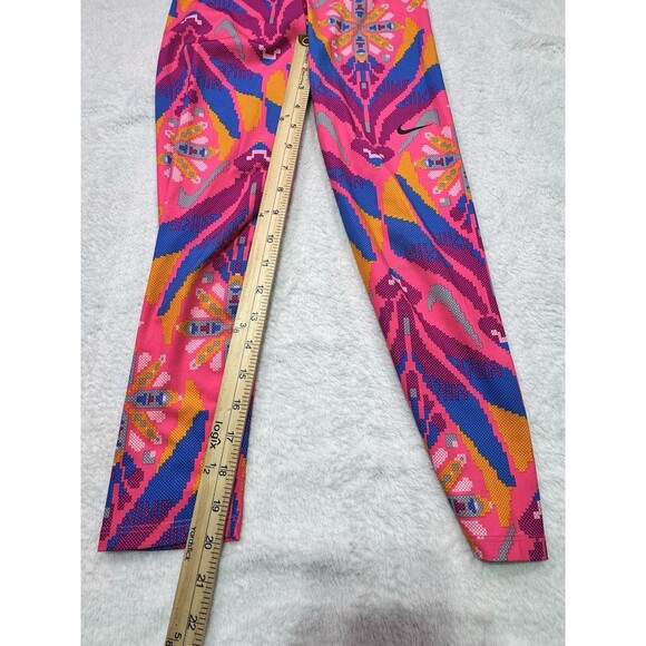 Women's Nike Pro Printed Cropped Training Tights BV2975-639 Multi Color X Small - Picture 7 of 11